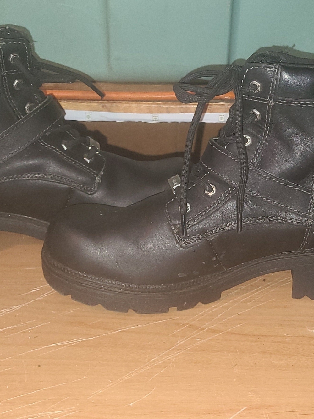 Harley-Davidson Women's Tegan Black Leather Lace Up Biker Boots Size 8.5M - Picture 5 of 8